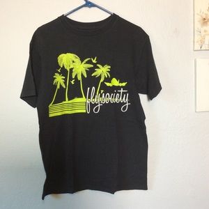 Fly Society Men’s Black/Green Graphics T-Shirt